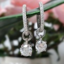 Round Cut Drop/Dangle Earrings For Women