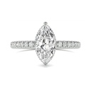  Marquise Cut  Hidden Halo Engagement Ring For Women