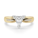  Triangle Cut v Prong Engagement Ring For Women