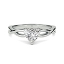  Heart Cut Twisted Engagement Ring For Women