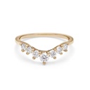  Round Shape Curved Moissanite Wedding Ring 