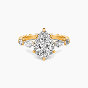  Pear Cut Diamond Engagement Five Stone Ring For Women