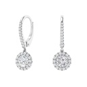 2 Carat Round Moissanite Dangle Earrings 
