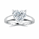 Heart Shape Solitaire Engagement Ring For Women