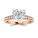  Heart Shape Setting Engagement Ring For Women