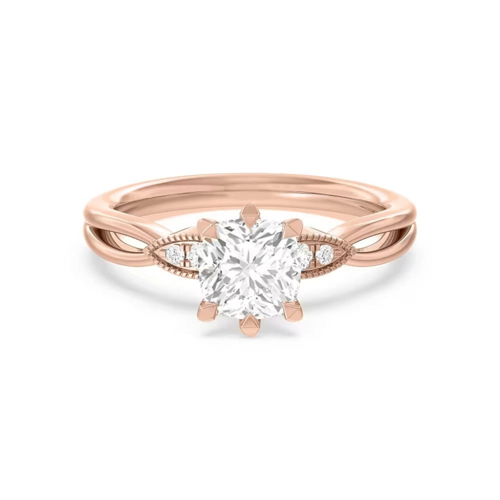 Cushion Cut 5 Stone Engagement Ring For Women