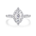 Oval Cut Halo Diamond Engagement Ring For Women