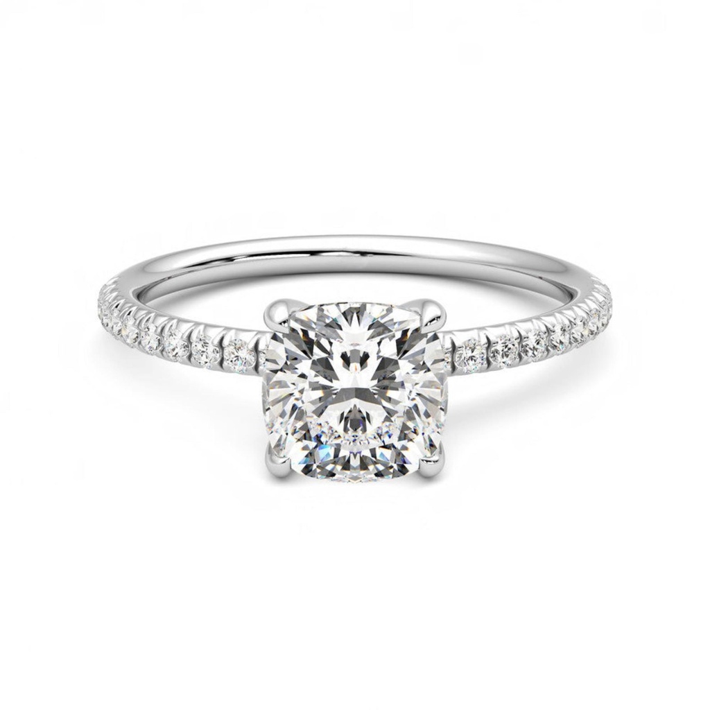 Cushion Cut Diamond Engagement Ring For Women