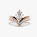  Pear Cut Curved Bridal Set For Women