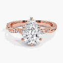 Pear Cut Twisted Engagement Ring For Women