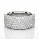  7 Row Pave Set Lab Diamond Band