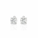  Round Cut Prong Set Diamond Stud Earrings For Women