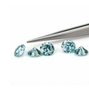 Loose Moissanite Blue Clean Round Cut 2.50 MM