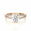  Round Cut Split Shank Diamond Engagement Ring For Women