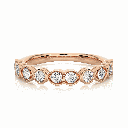  Round Cut Diamond Half Eternity Band For Women
