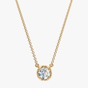 2 Carat Round Cut Bezel Set Solitaire Lab Diamond Pendant In Yellow Gold