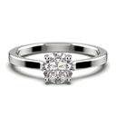  Round Cut Diamond Moissanite Solitaire Engagement Ring, Wedding Ring in 10k Solid White Gold, Gift For Her,Promise Ring, Anniversary Ring