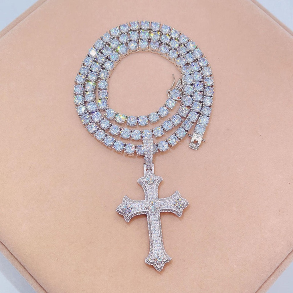  Cross Necklace, Urban Hip Hop Jewelry for Rappers