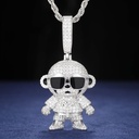 Micro Moissanite Monkey Pendant