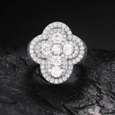 S925 Moissanite Signet Ring With CZ Cross