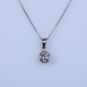 Round Cut Moissanite Bezel Set Wedding Pendant