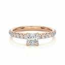  Princess Cut 4 Prong Setting  Diamond Engagement Ring 