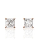 Princess Diamond Stud Earrings For Women 