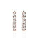 Round Cut Stone Hoop Earring For Women