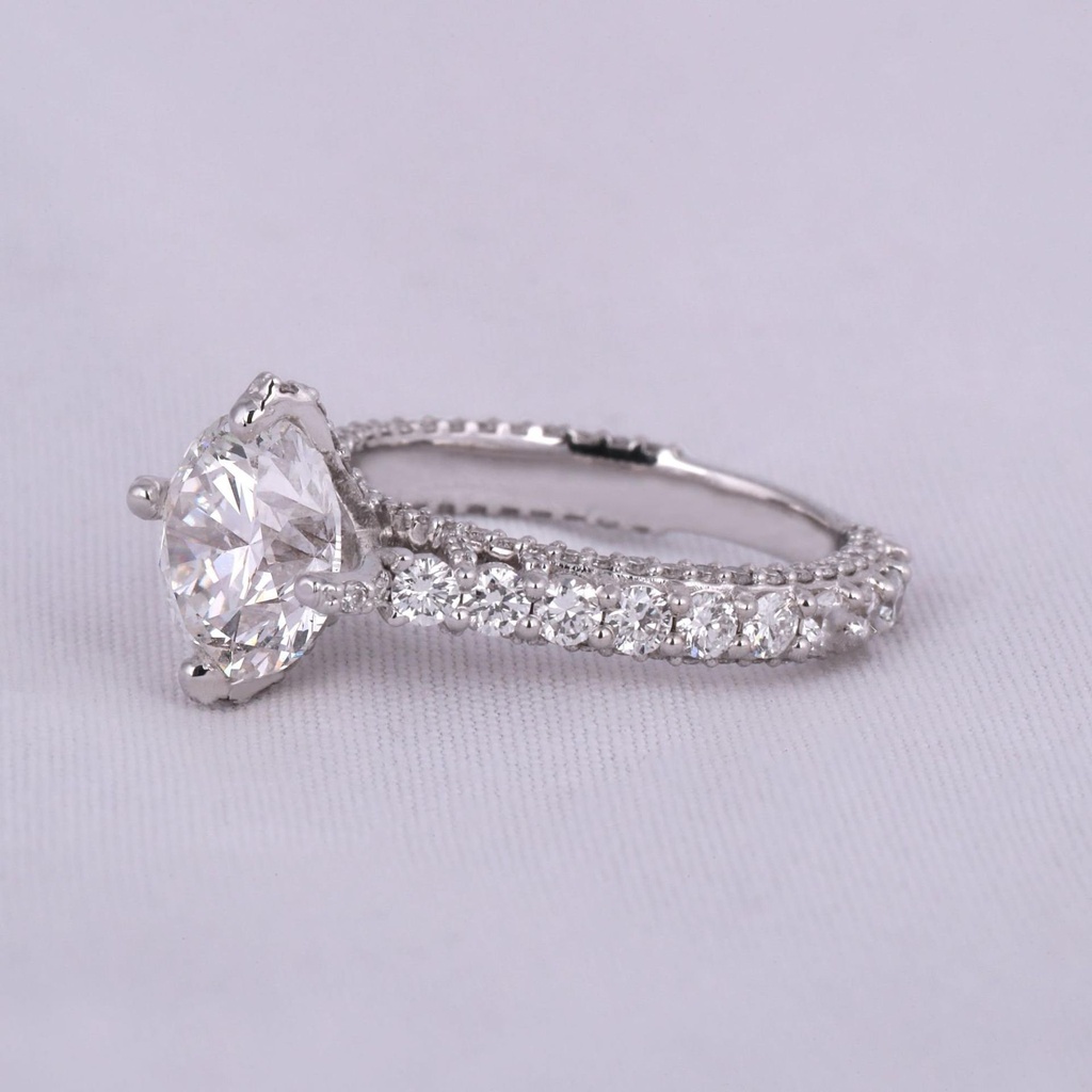 Beautiful stunning engagement ring for women crafted in 14kt white gold with flawless labgrown diamonds