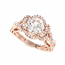 Round Diamond Twisted Style Engagement Ring For Women