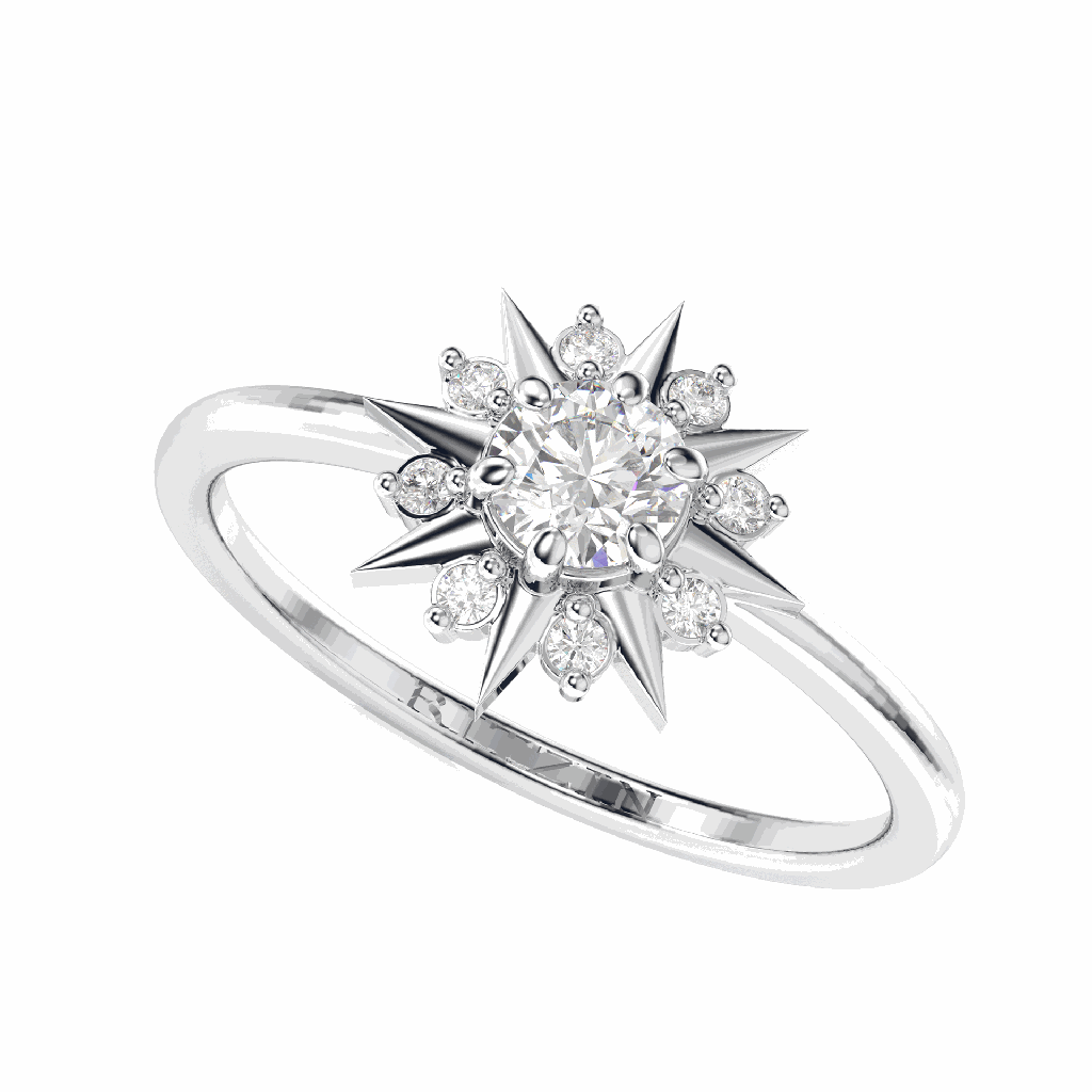 Round Diamond Engagement Ring for Her