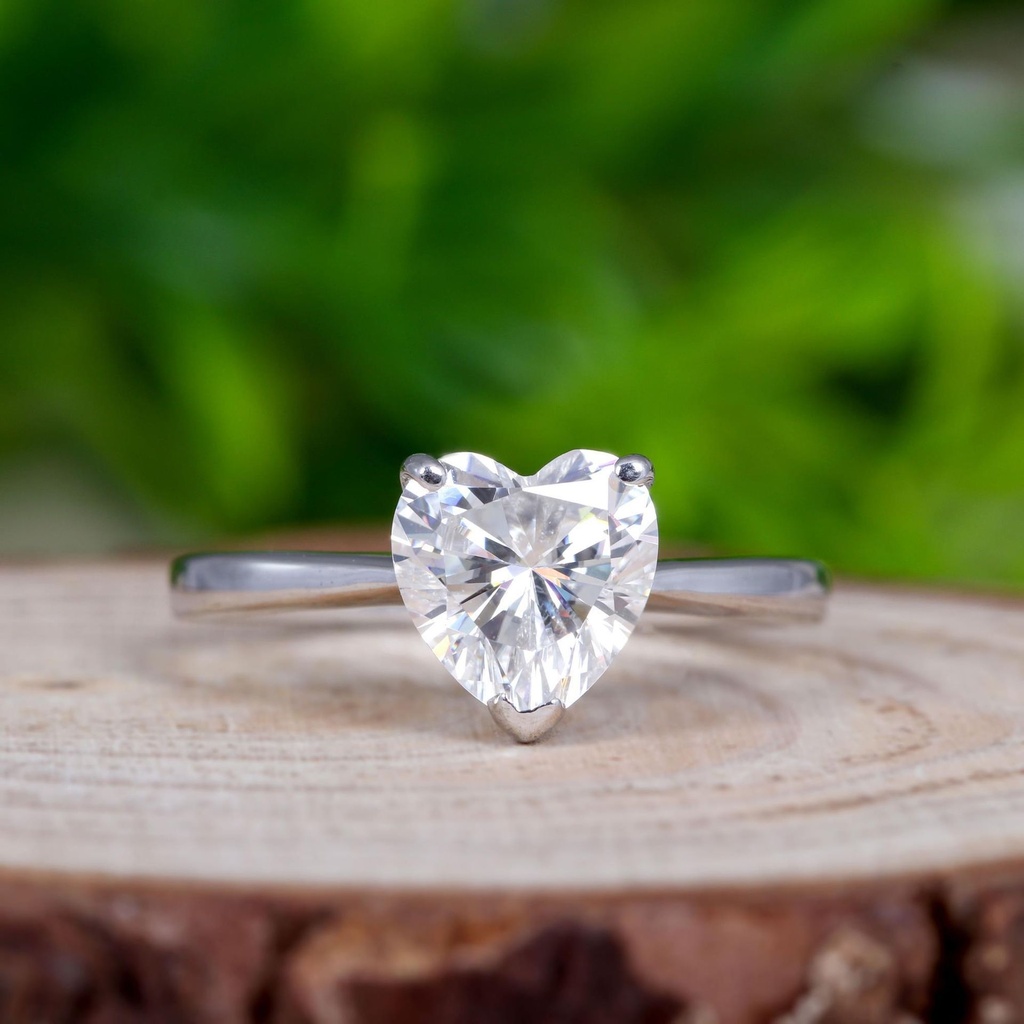 Heart Diamond Engagement Ring for Women