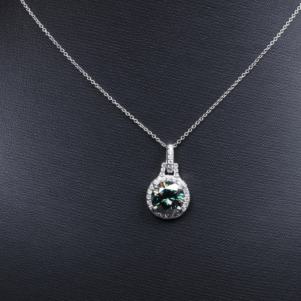 Round Cut 1.50 CT Moissanite Fancy Wedding Pendant