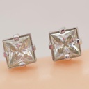  Princess Cut Stud Earrings For Women