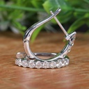  Round Cut Moissanite Huggie Hoop Earring