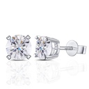 Round Cut Moissanite Stud Earrings