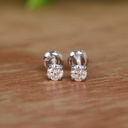 Round Cut Moissanite Stud Earrings