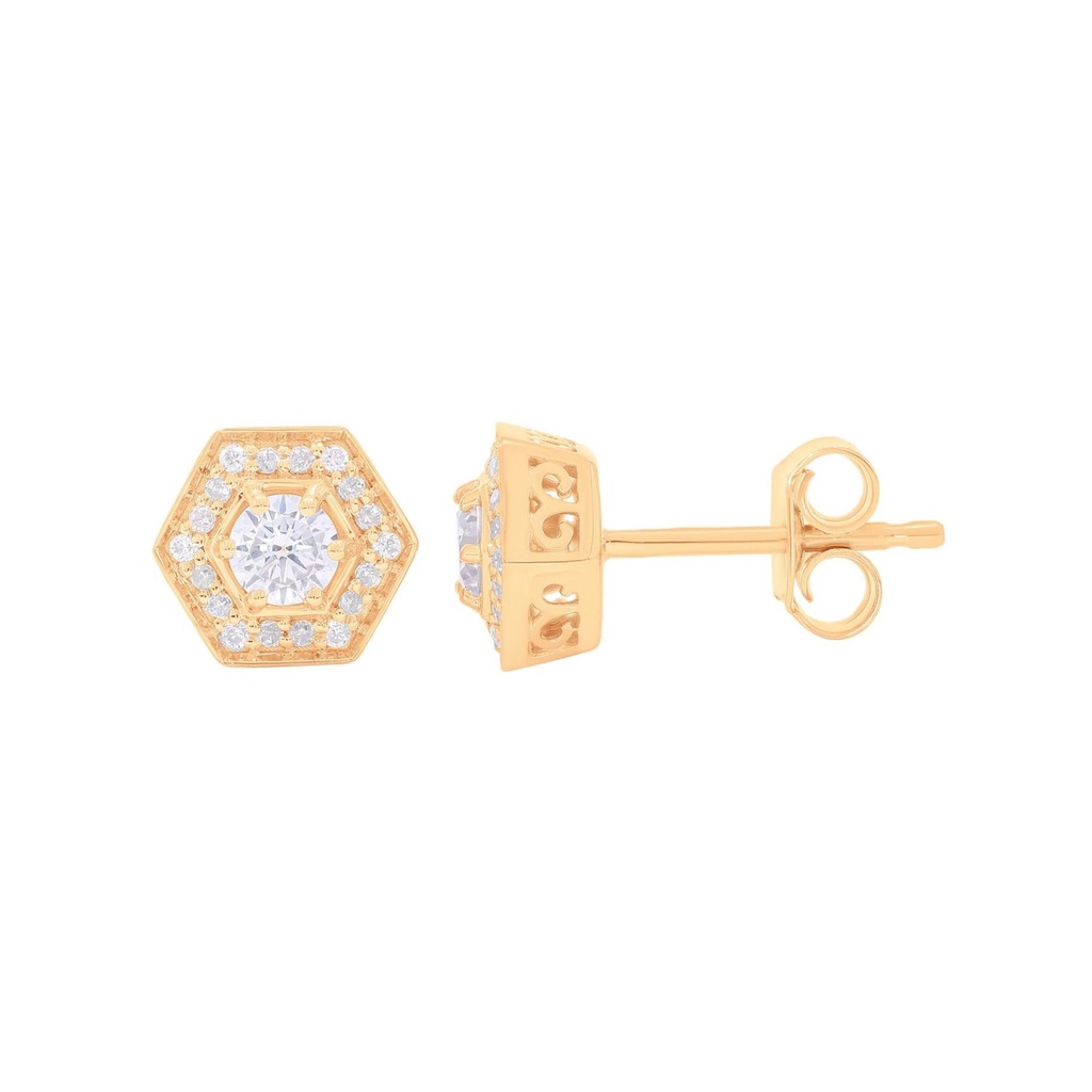  Round Diamond Stud Earrings