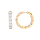  Round Diamond Hinged Huggie Hoop Earring