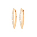  Round Diamond Hinged Huggie Hoop Earring