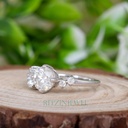 Round Diamond Cluster Engagement Ring for Women