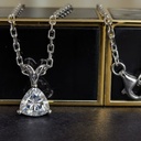 Trillion Cut Moissanite Solitaire Wedding Pendant