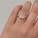 Trillion Cut Diamond Toi Et Moi Stone Engagement Ring For Women