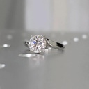 Round Cut Solitaire Engagement Ring For Women