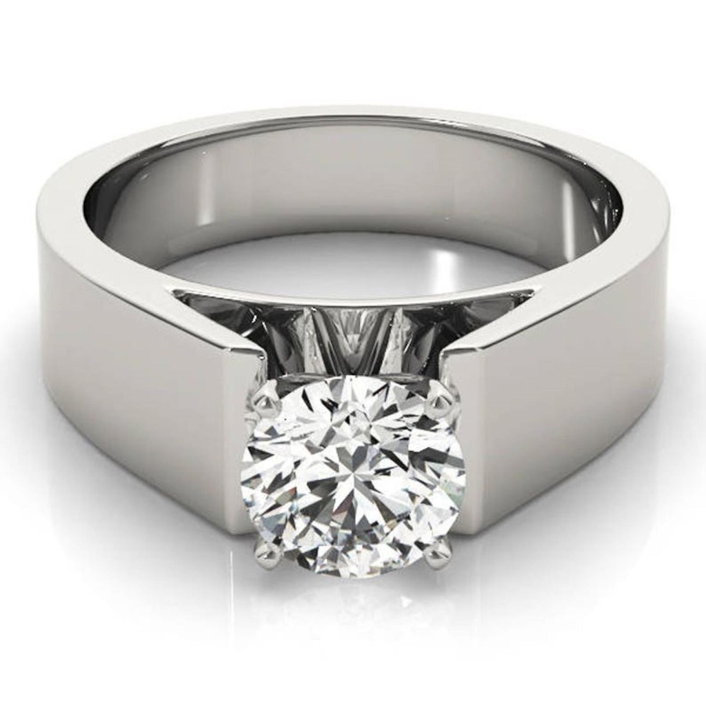 Round Cut Solitaire Engagement Ring For Men