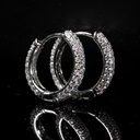 Round Cut Diamond Huggie Hoops Earrings 