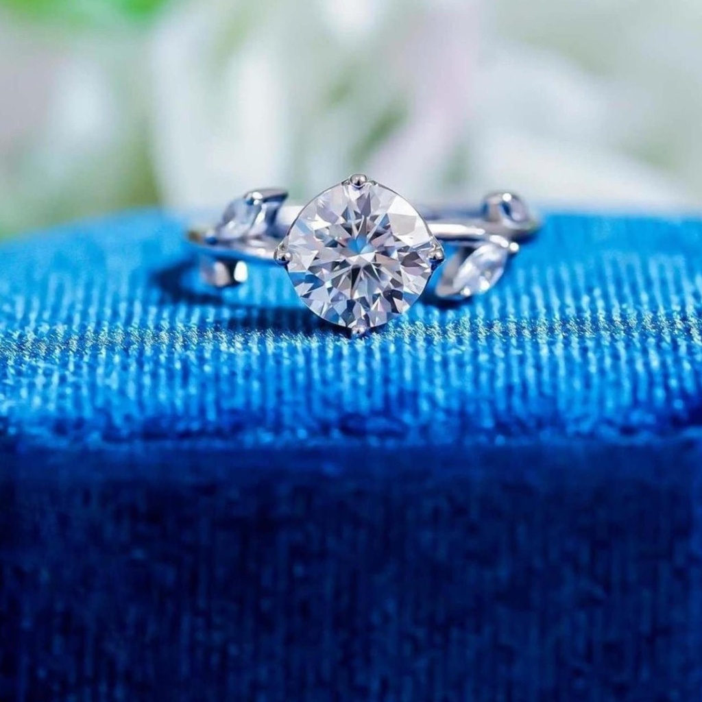 Colorless  Ring, Round Cut Dainty Ring Gift For Engagement, Wedding, Anniversary