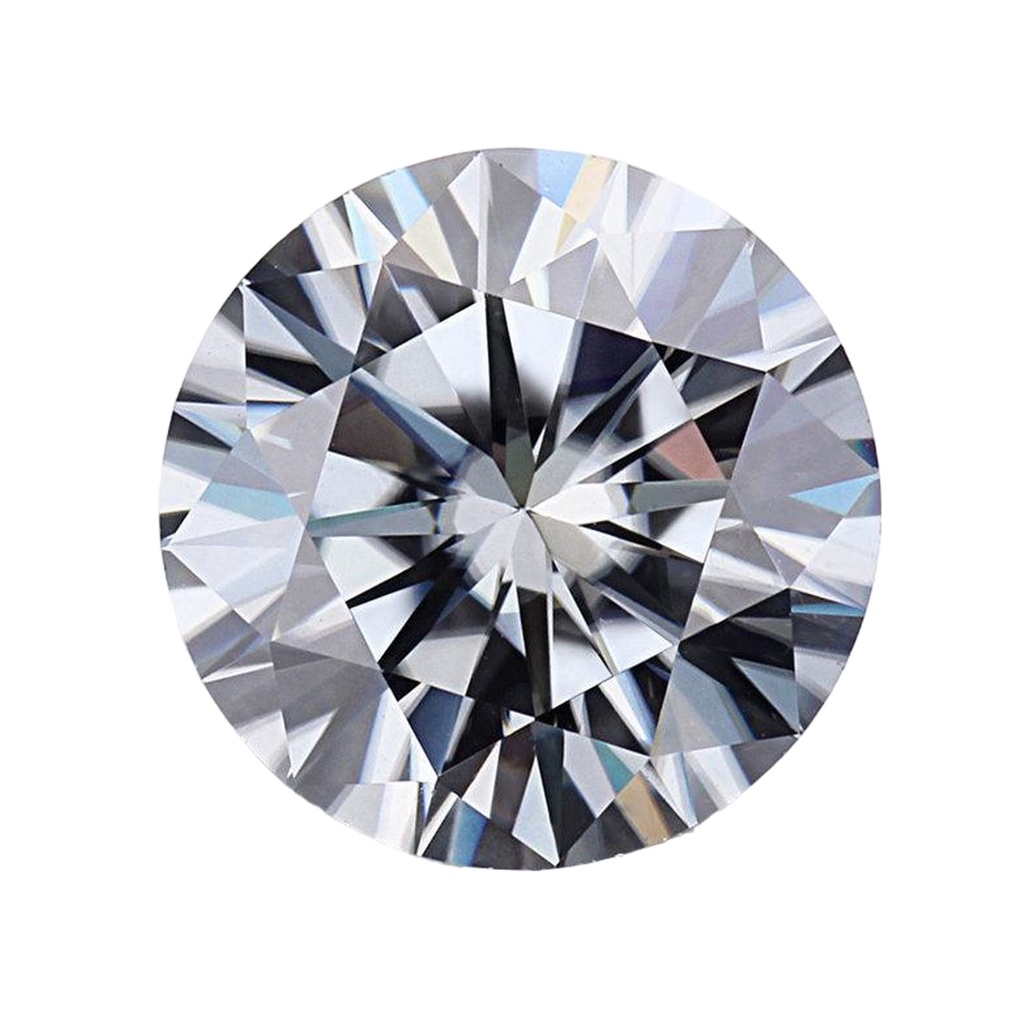 Loose Moissanite Grey Clean Round Cut 20.00 MM