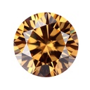 Loose Moissanite Champagne Vivid Brown Clean Round Cut 5.50 MM