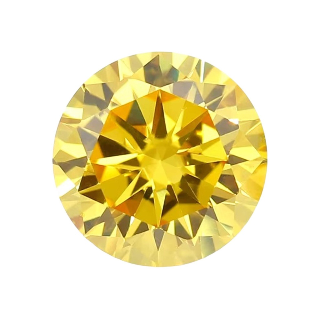 Loose Moissanite Canary Vivid Yellow Clean Round Cut 7.00 MM